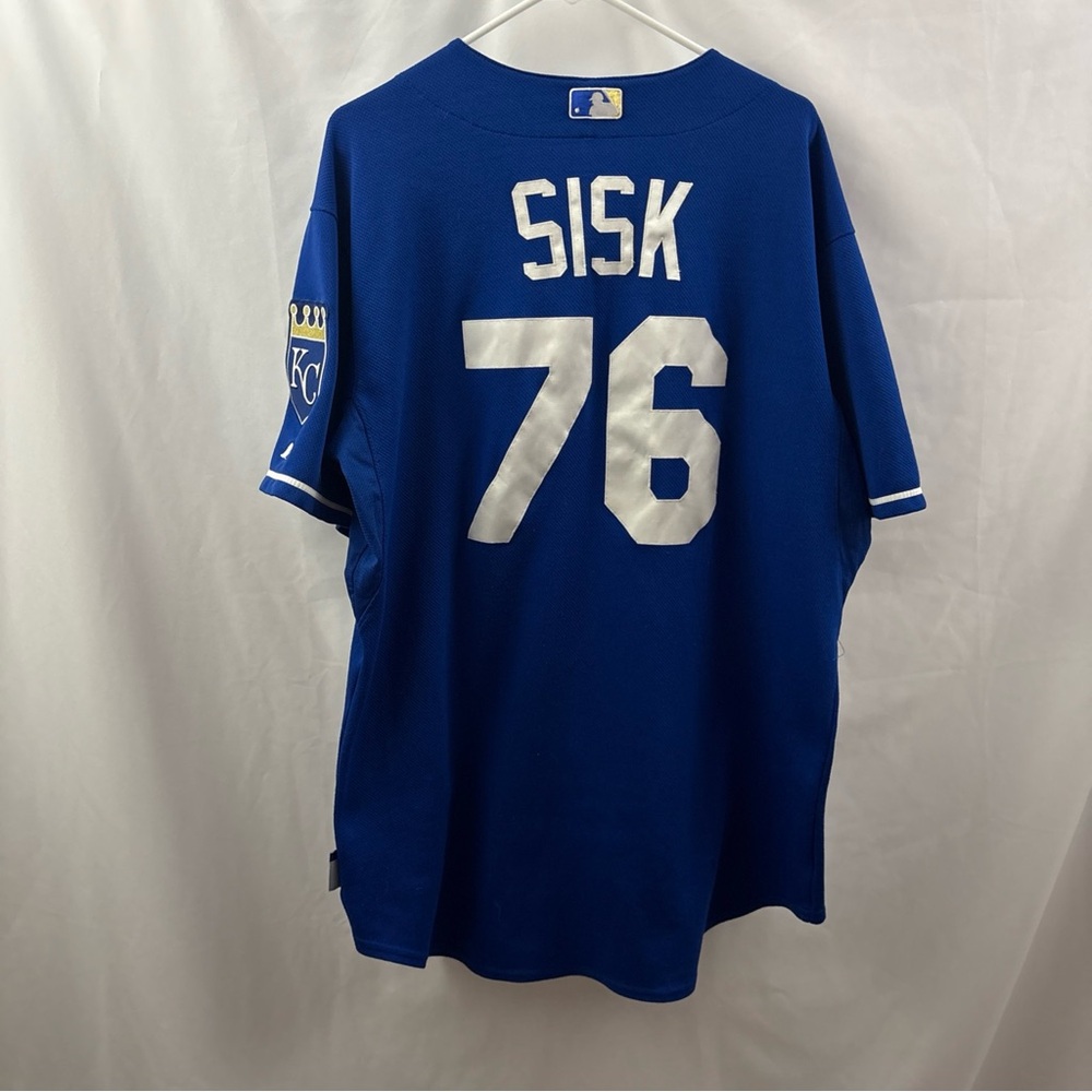 Evan Sisk Kansas City Royals Jersey Men’s Sz 48 Authentic Cool Base MLB Blue XL - Picture 9 of 10